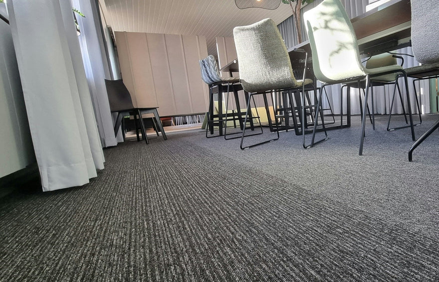 carpeted office floor