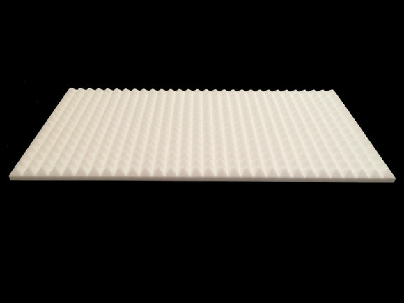 Mel-Acoustic Pyramid 40mm White Melamine Acoustic Foam Panel 600x1200
