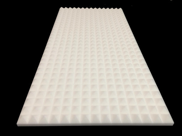 Mel-Acoustic Pyramid 40mm White Melamine Acoustic Foam Panel 600x1200