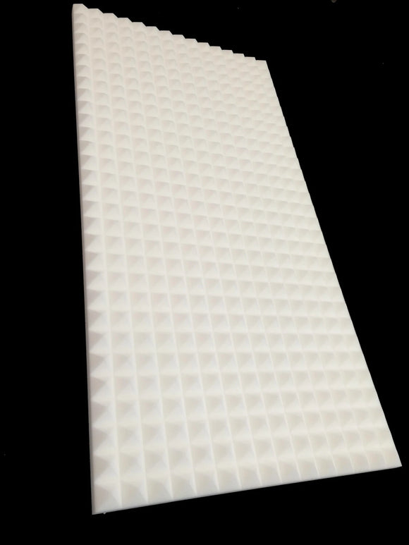 Mel-Acoustic Pyramid 40mm White Melamine Acoustic Foam Panel 600x1200
