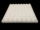 Mel-Acoustic Pyramid PRO 75mm White Melamine Acoustic Foam Panel 600x600