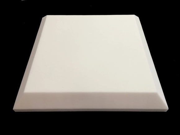 Mel-Acoustic Tegular 75mm White Melamine Acoustic Foam Panel 600x600
