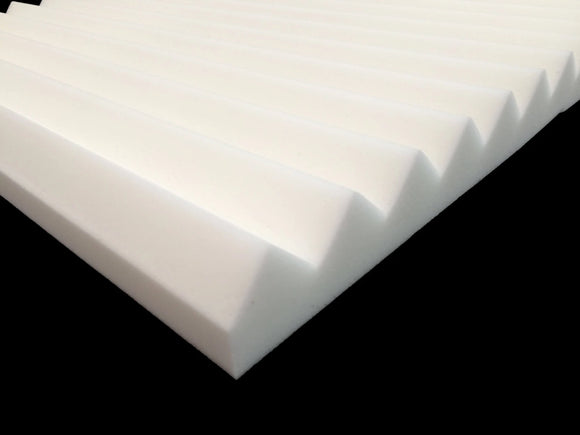 Mel-Acoustic Wedge 40mm White Melamine Acoustic Foam Panel