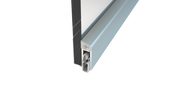 708mm / Stainless steel Norsound NOR842 Retro Fit Hinged Glass Door Bottom Auto Drop Seal - 708mm / Stainless steel